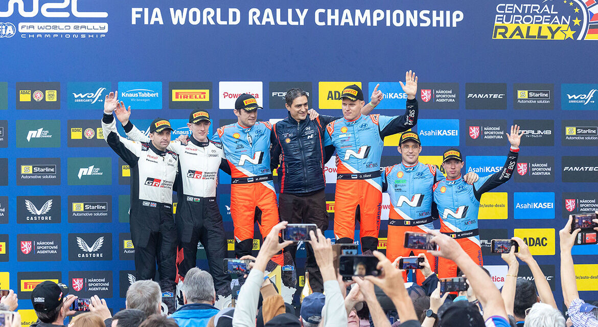 Hyundai i20 N RALLY1 HYBRID Raih Double Podium di WRC Eropa Tengah